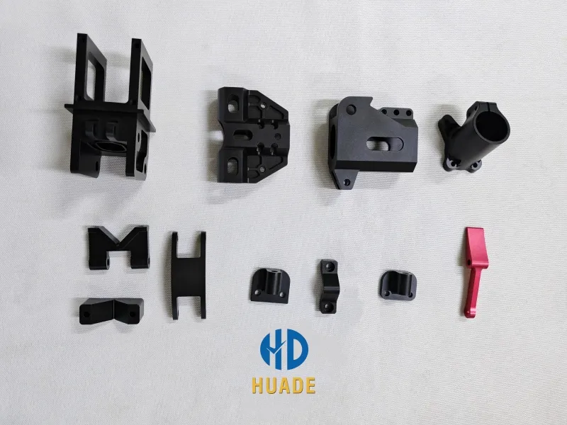 Custom CNC machined drone components including UAV fasteners, brackets, and structural parts