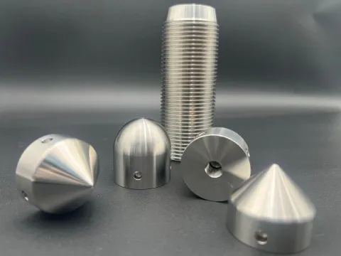 Machined aluminum speaker and audio hardware parts with high cosmetic finish quality