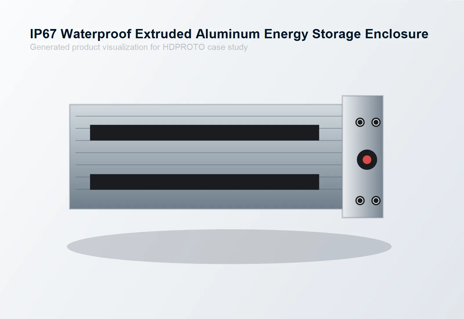 IP67 Waterproof Extruded Aluminum Energy Storage Enclosure Machining anodized enclosure hero