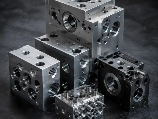 CNC milled valve bodies and hydraulic manifolds with internal channels and ported features