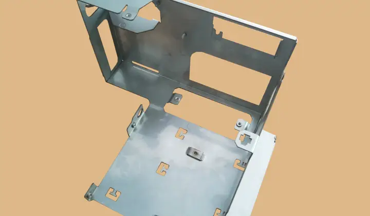 Sheet metal chassis structure for industrial equipment