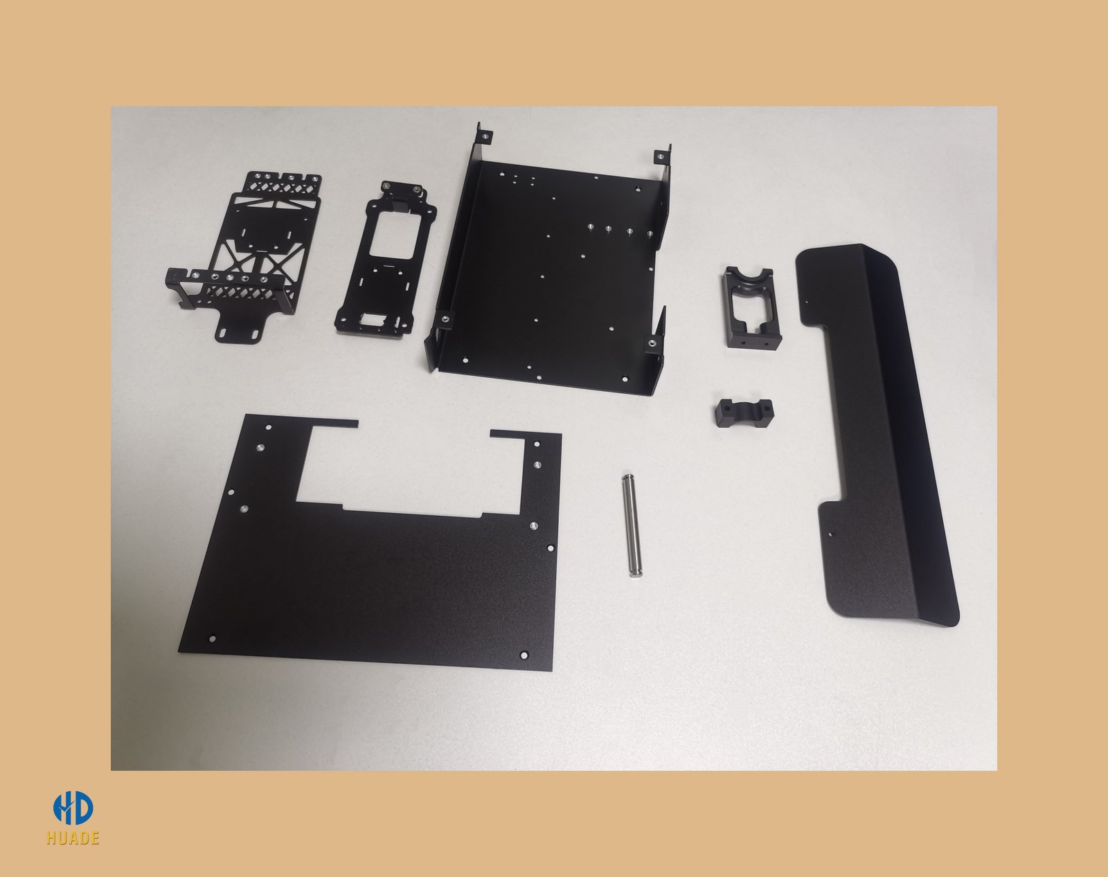 Powder coated sheet metal parts and brackets