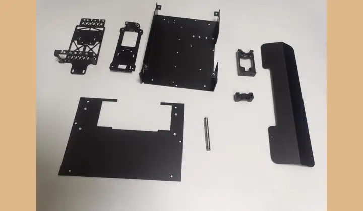 Powder coated sheet metal parts and brackets