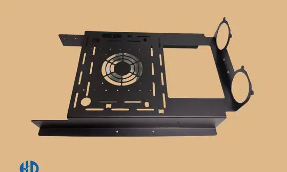 Powder coated industrial sheet metal frame panel